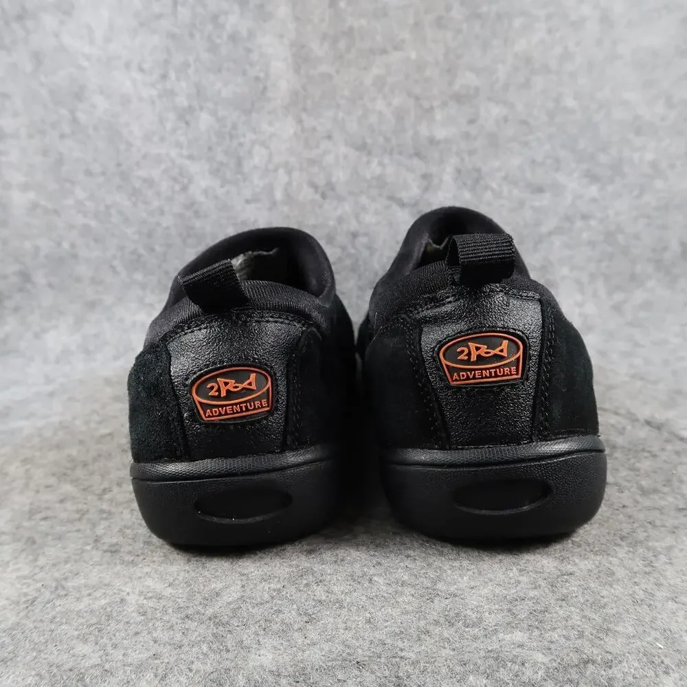 2Pod Shoes Womens 7.5 Casual Moc Slip On Leather Black Comfort Lifestyle Loafer_5